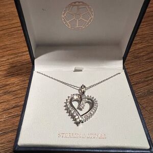 Elegant Silver Heart Necklace